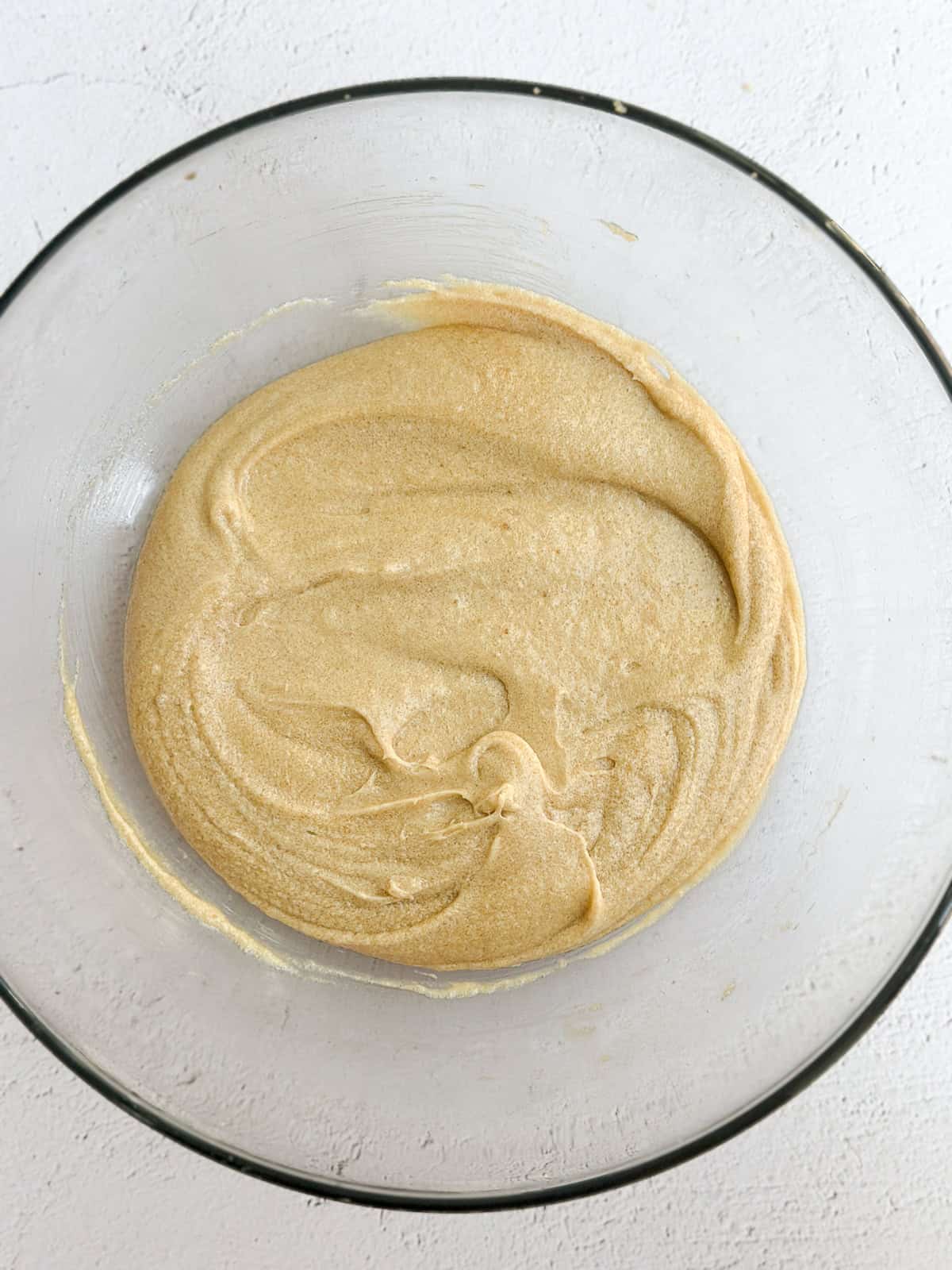 wet ingredients mixed together.