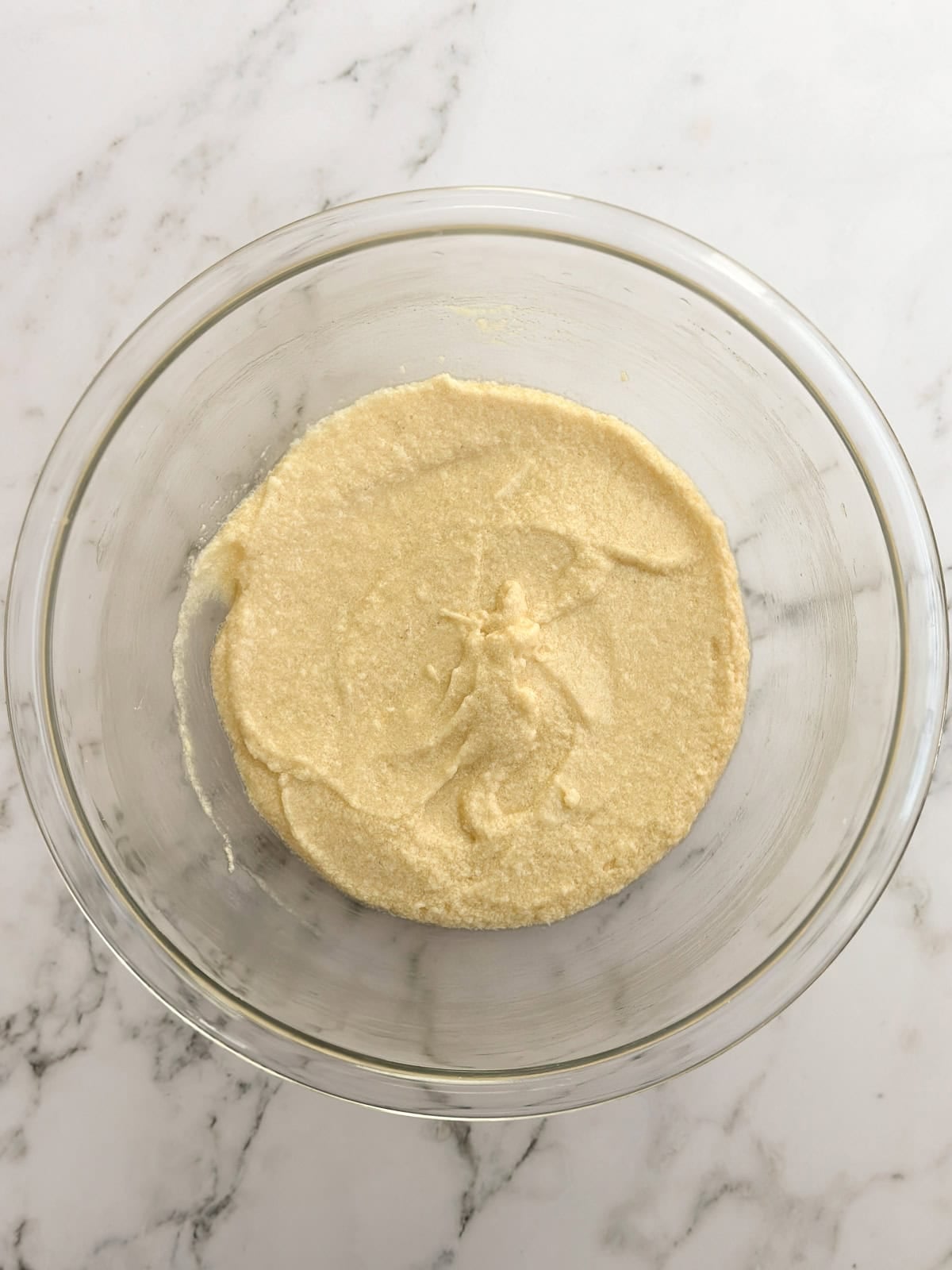 wet ingredients mixed together.