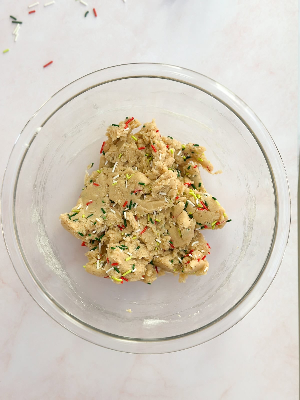 sprinkles added to the cookie dough.