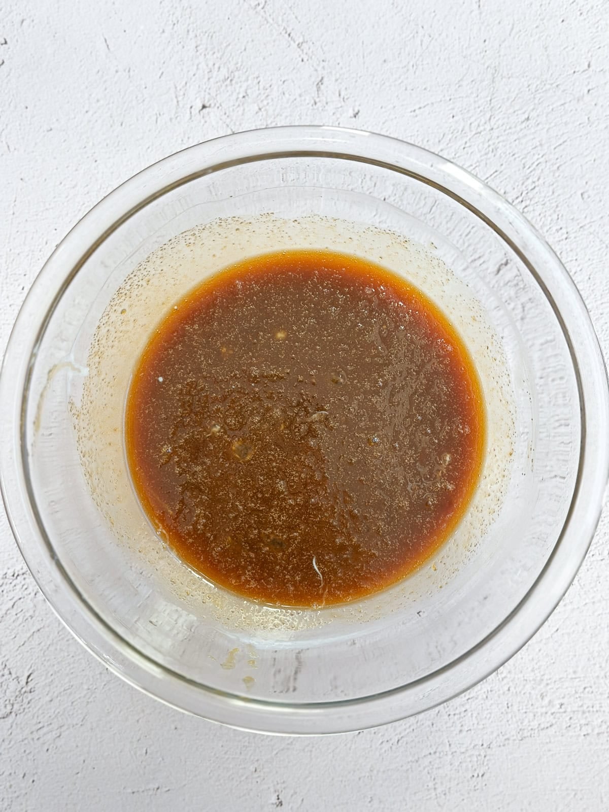 wet ingredients mixed together.