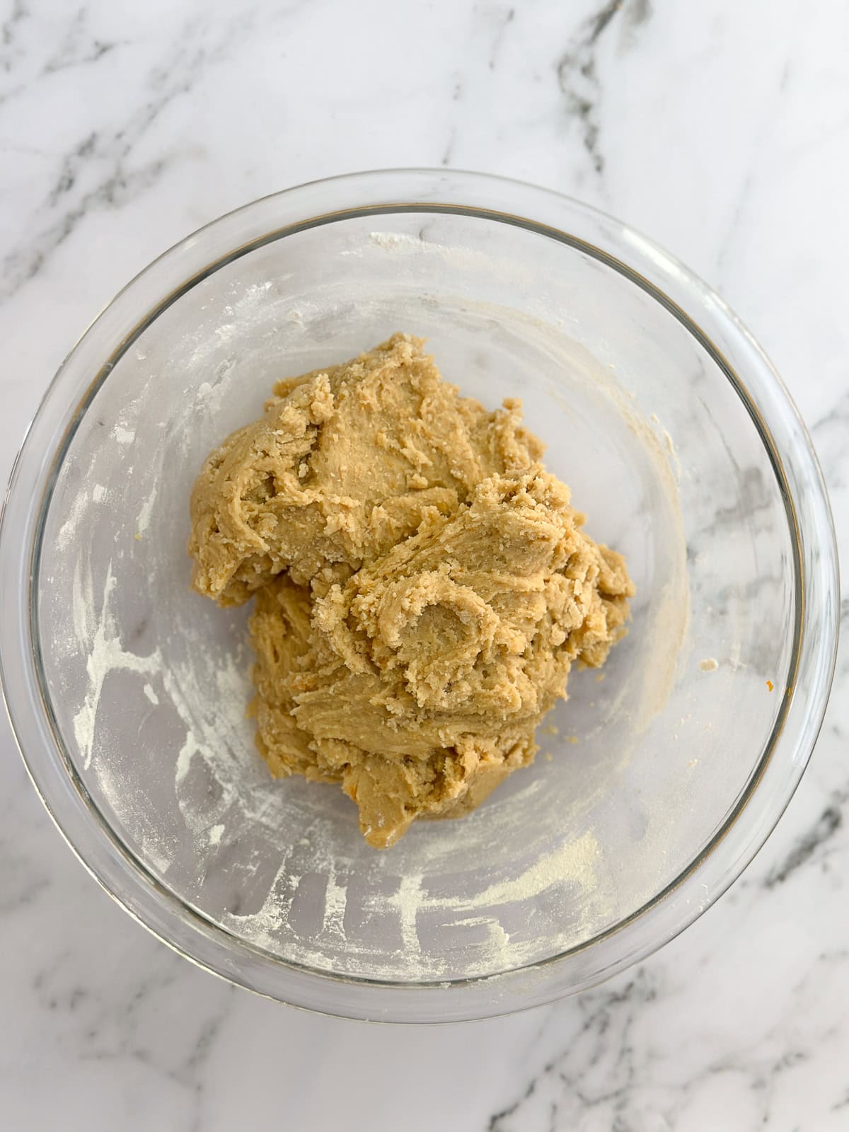 dry ingredients mixed in.