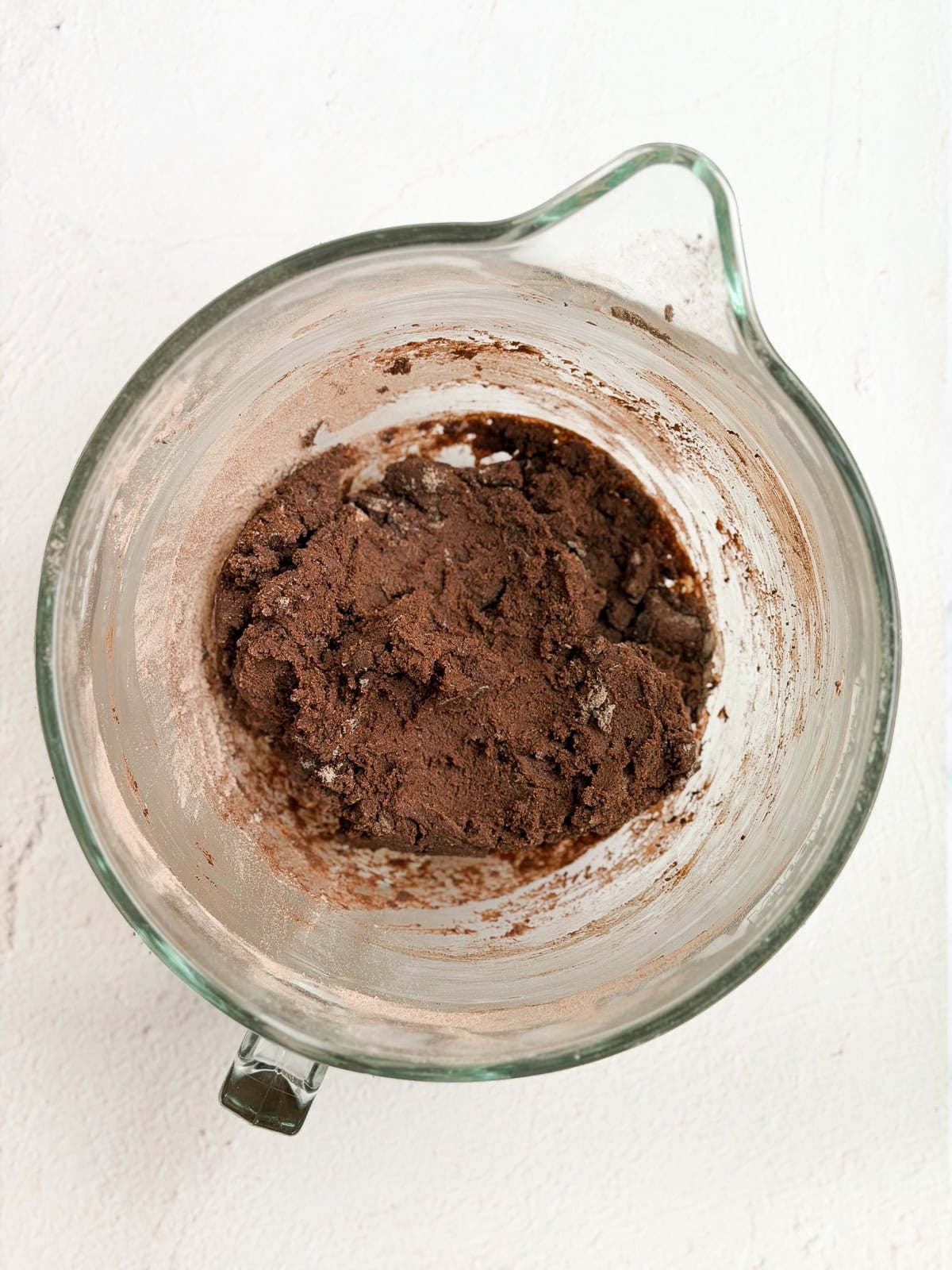 dry ingredients added.