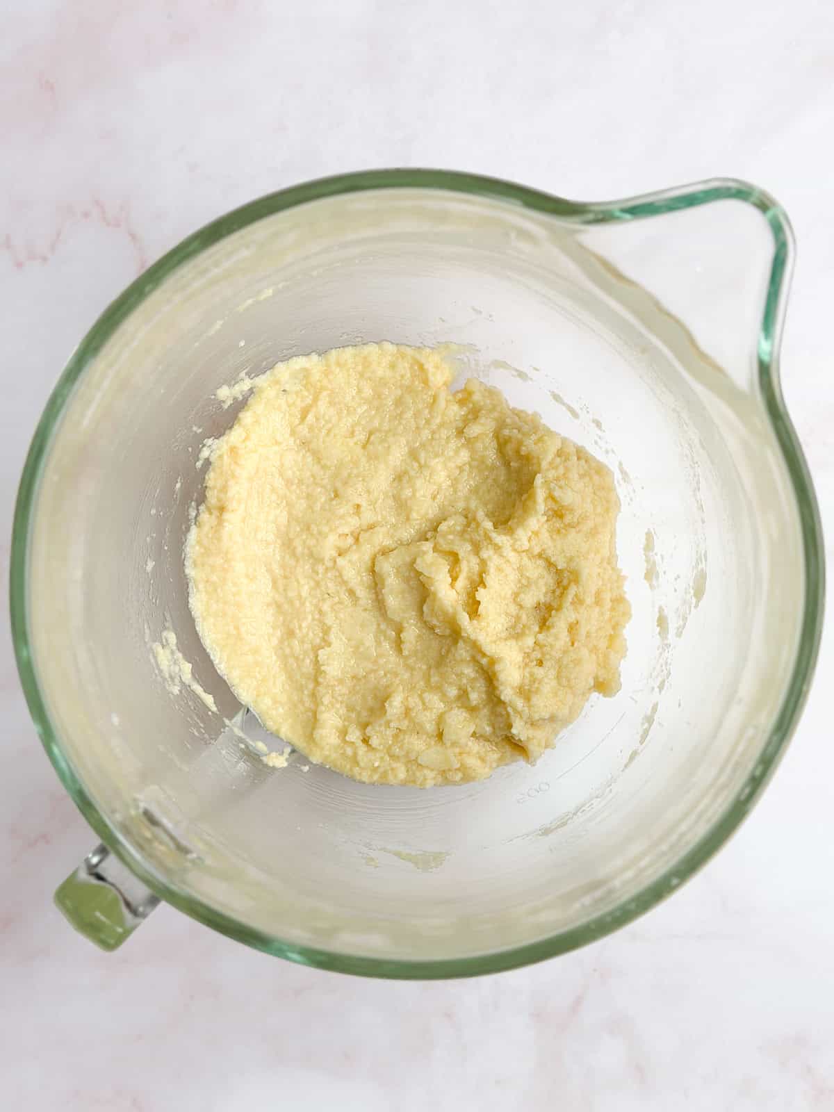 wet ingredients mixed together.