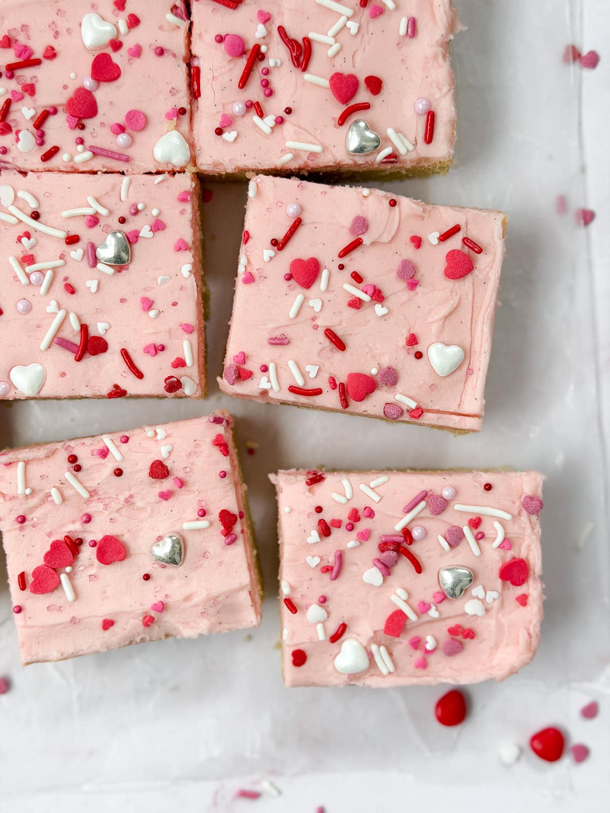 an aerial view of the sugar cookie bars.