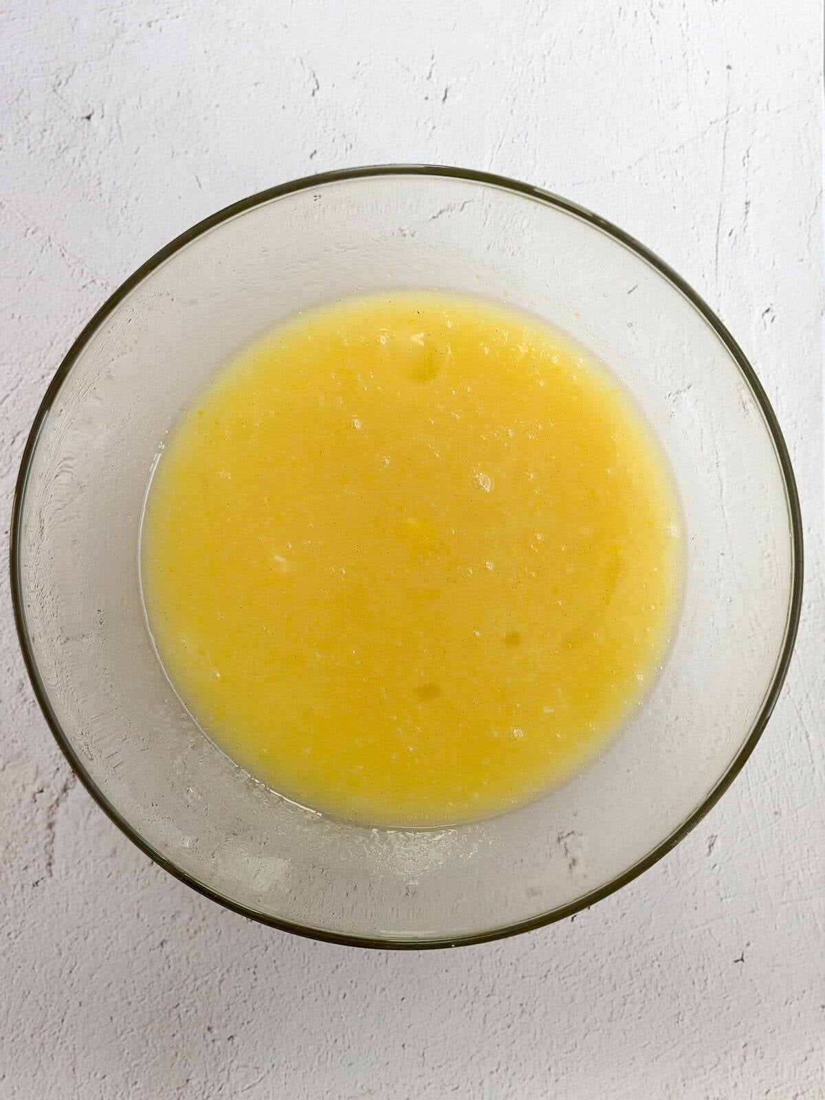 wet ingredients mixed together.