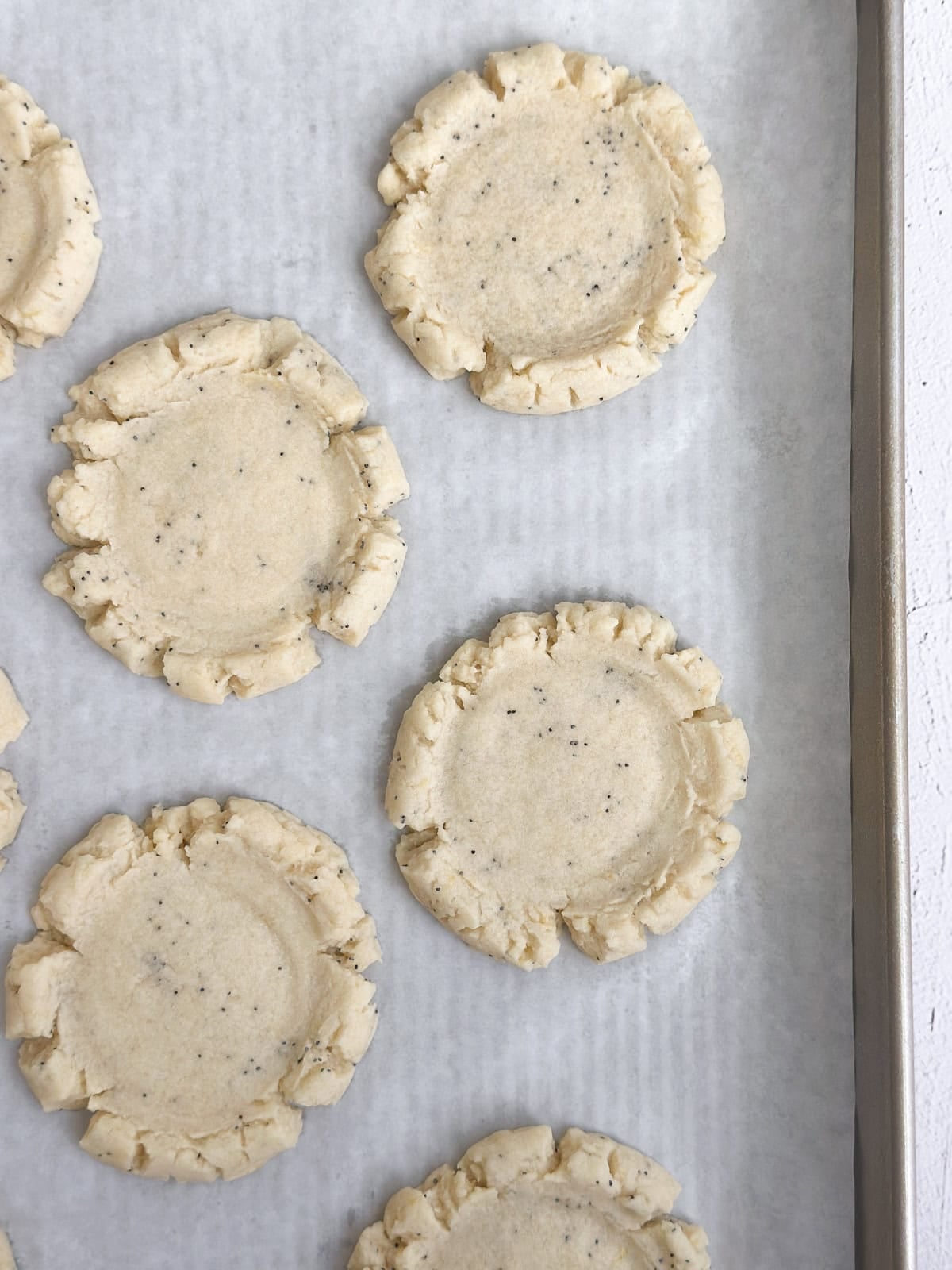 cookies after baking before topping with buttercream.