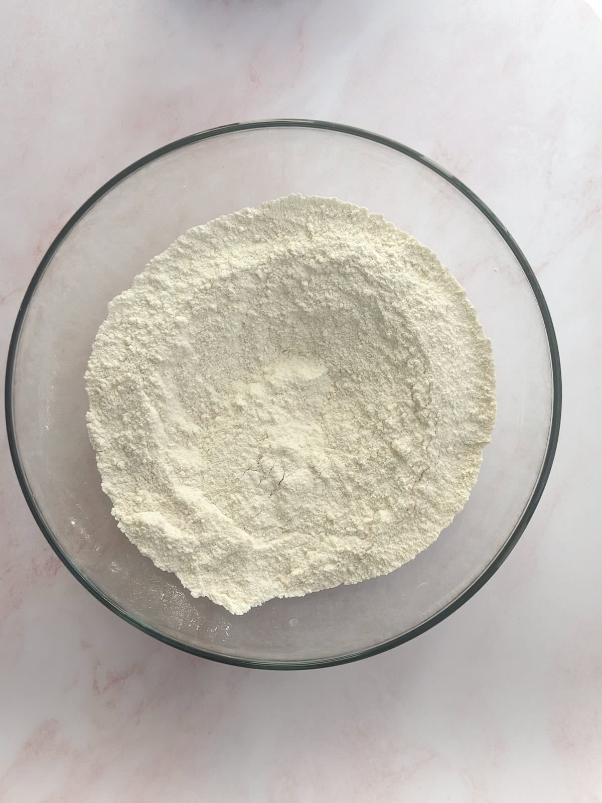 dry ingredients mixed together in a bowl.