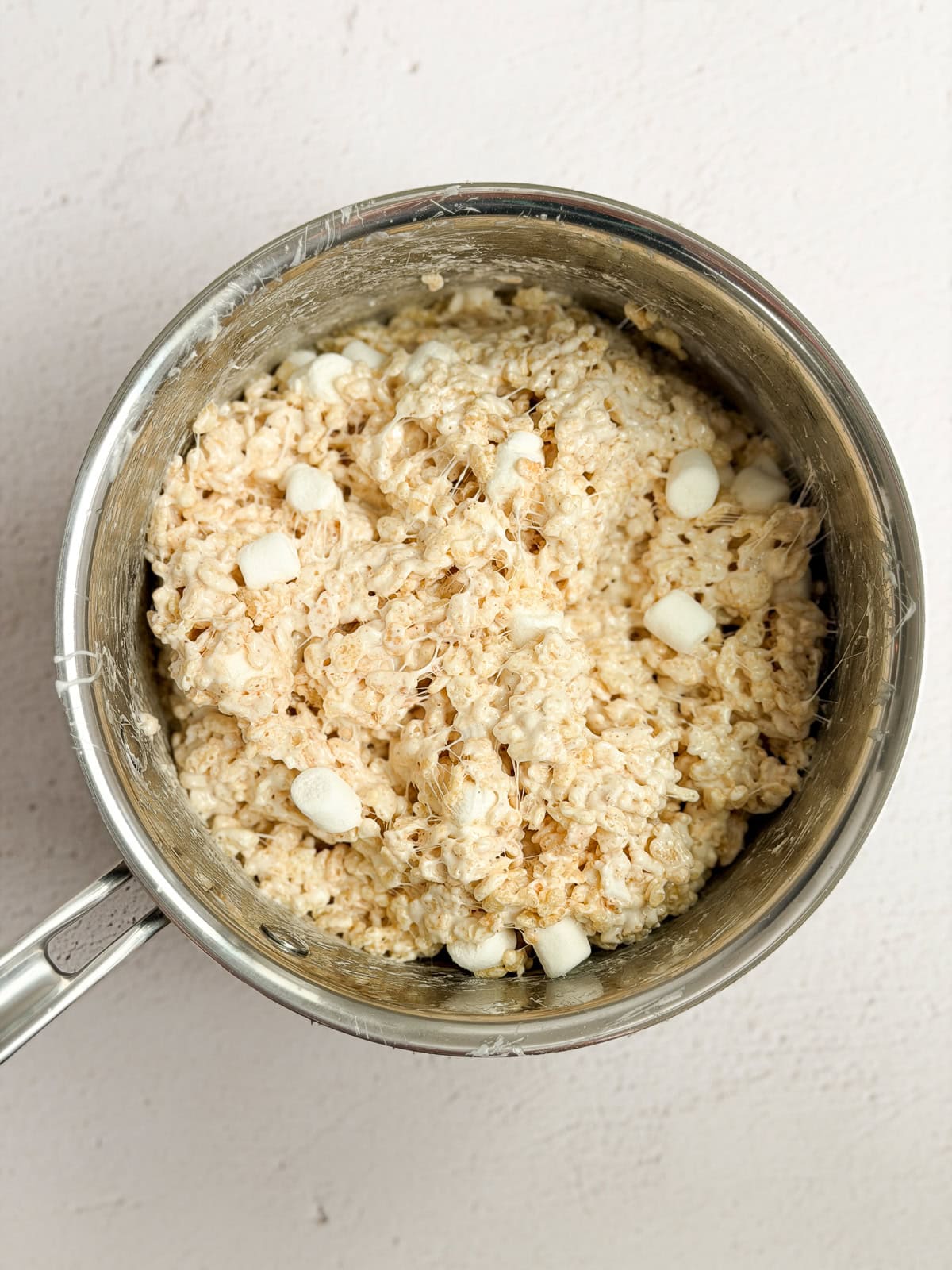 rice krispies and extra marshmallows added.