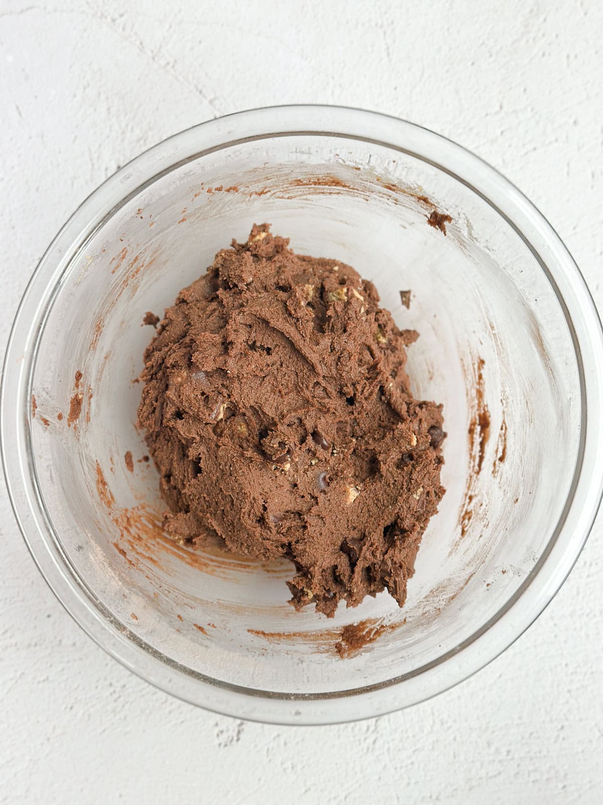 dry ingredients added.