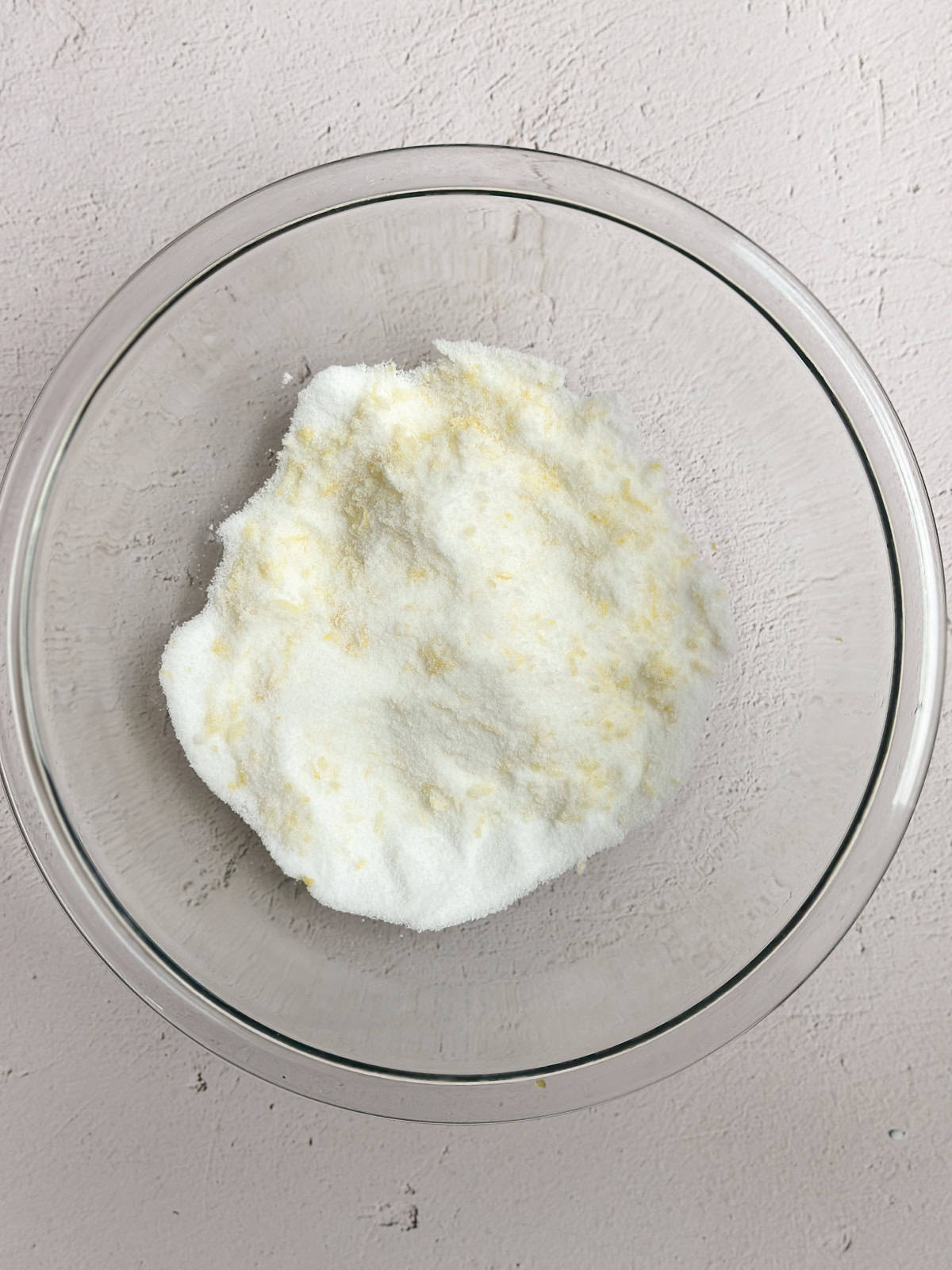 sugar and zest mixed together.