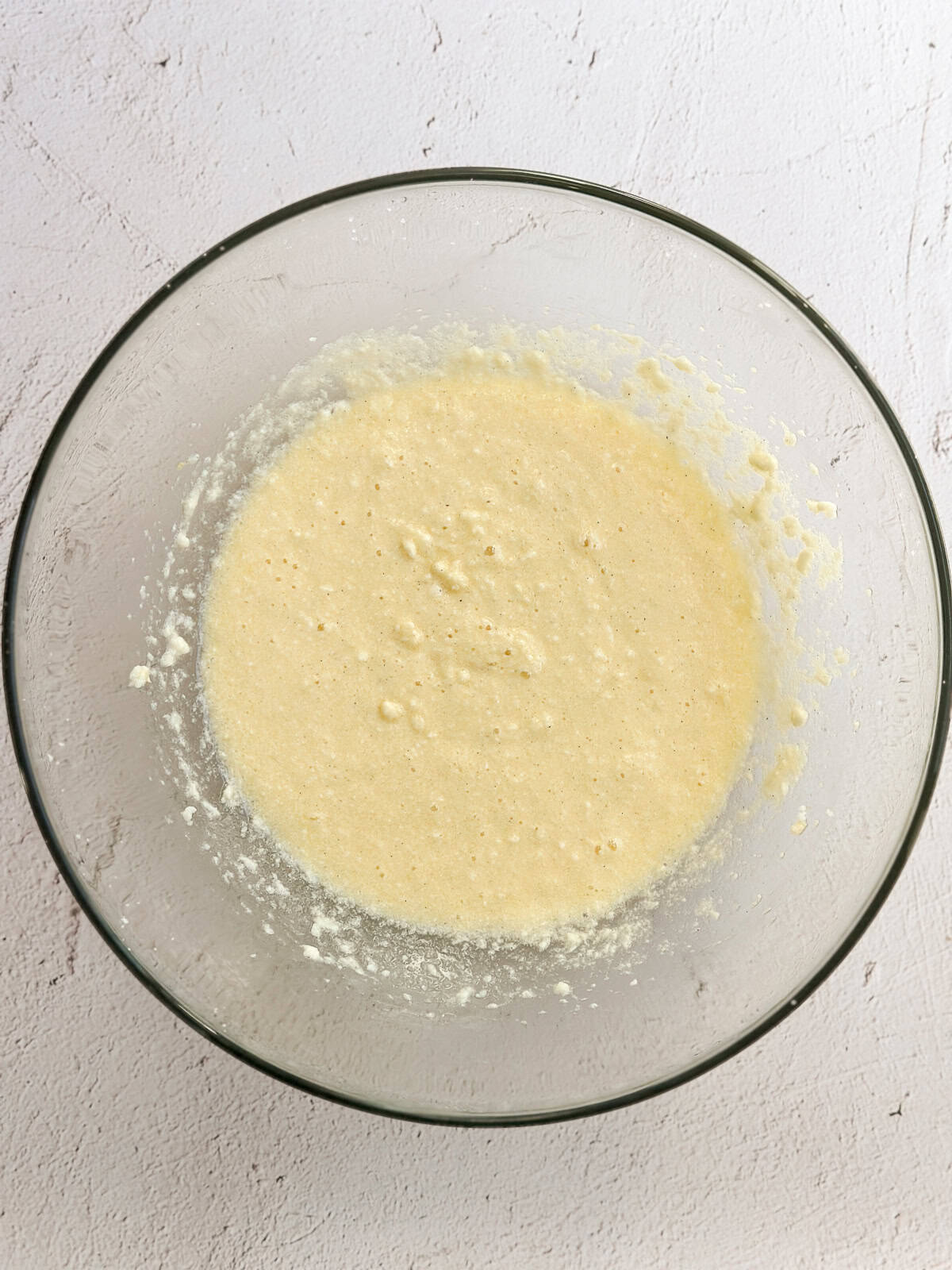 wet ingredients mixed together.