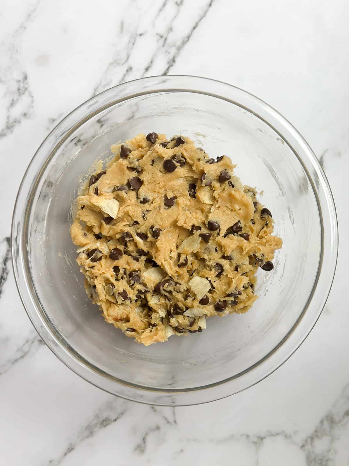 dry ingredients added to the dough.