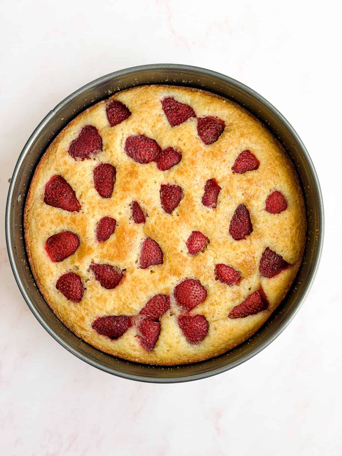 the whole cake after baking.