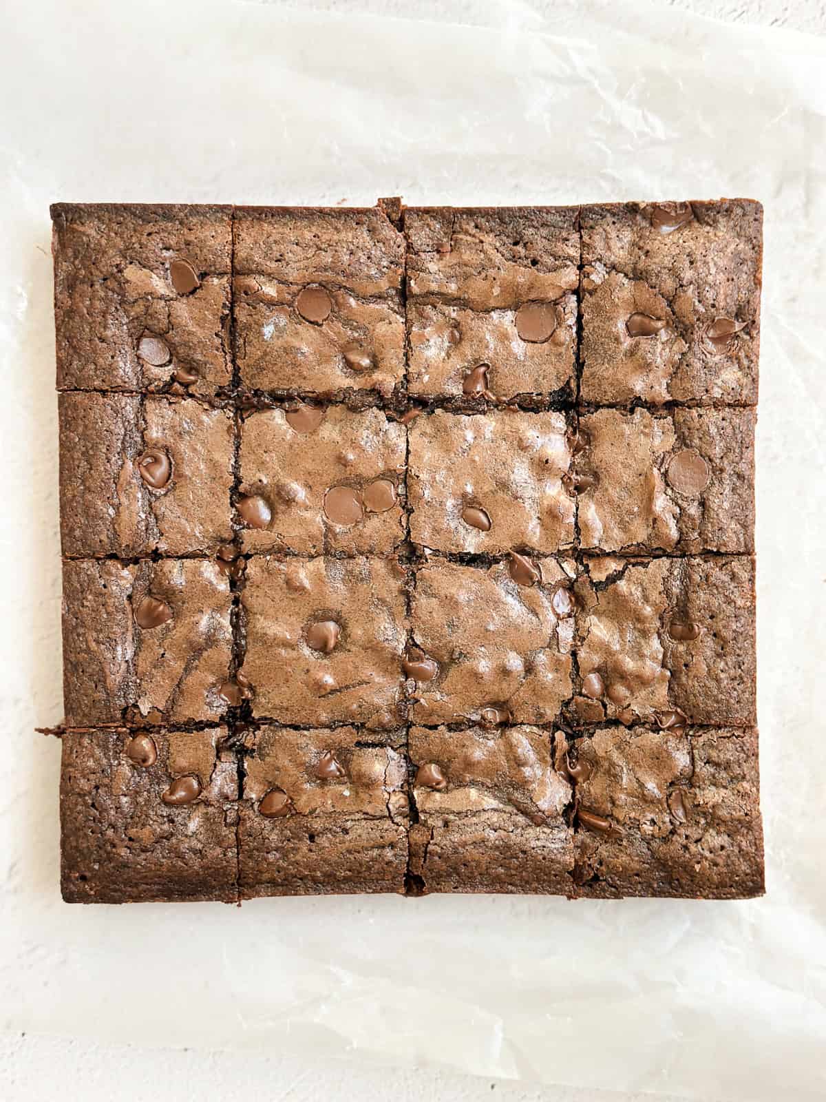 all the brownies cut up into squares.