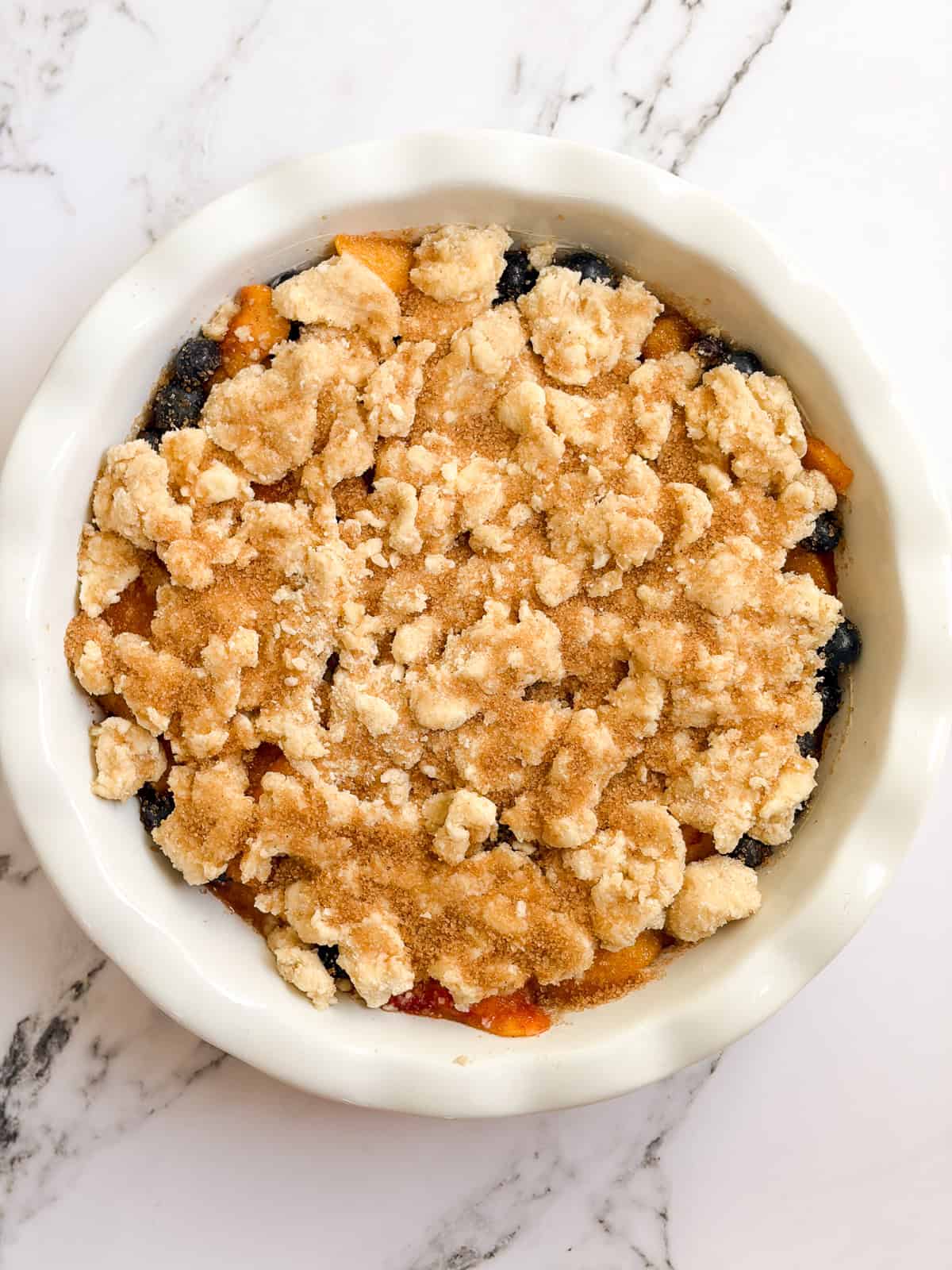 everything into the baking dish before baking.