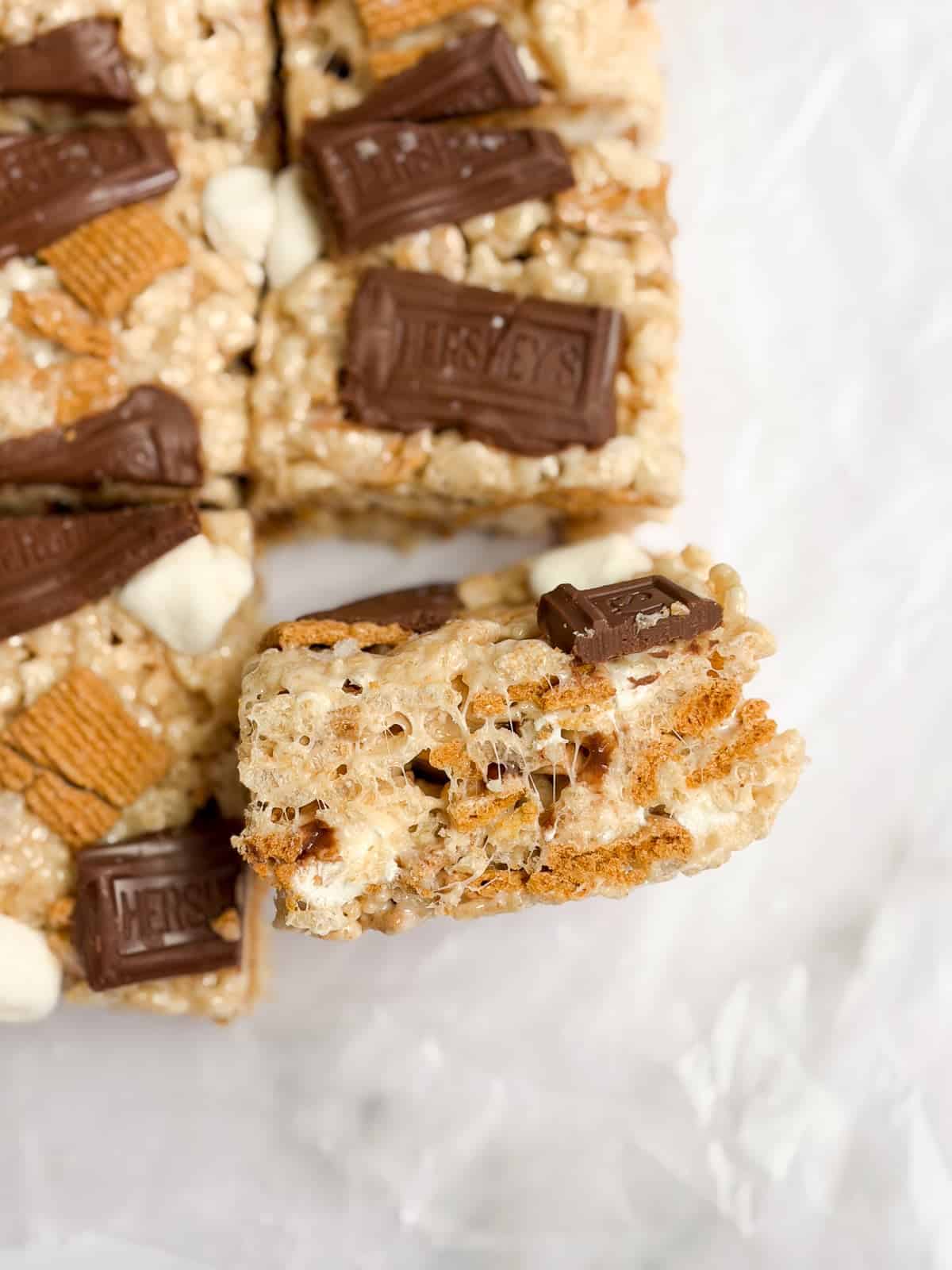 a side view so you can see the layers of chocolate inside.