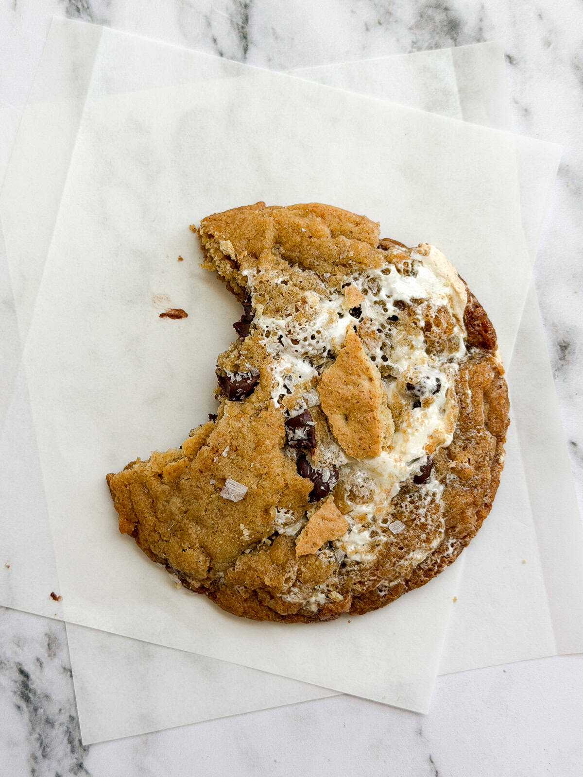 a bite missing from a cookie.