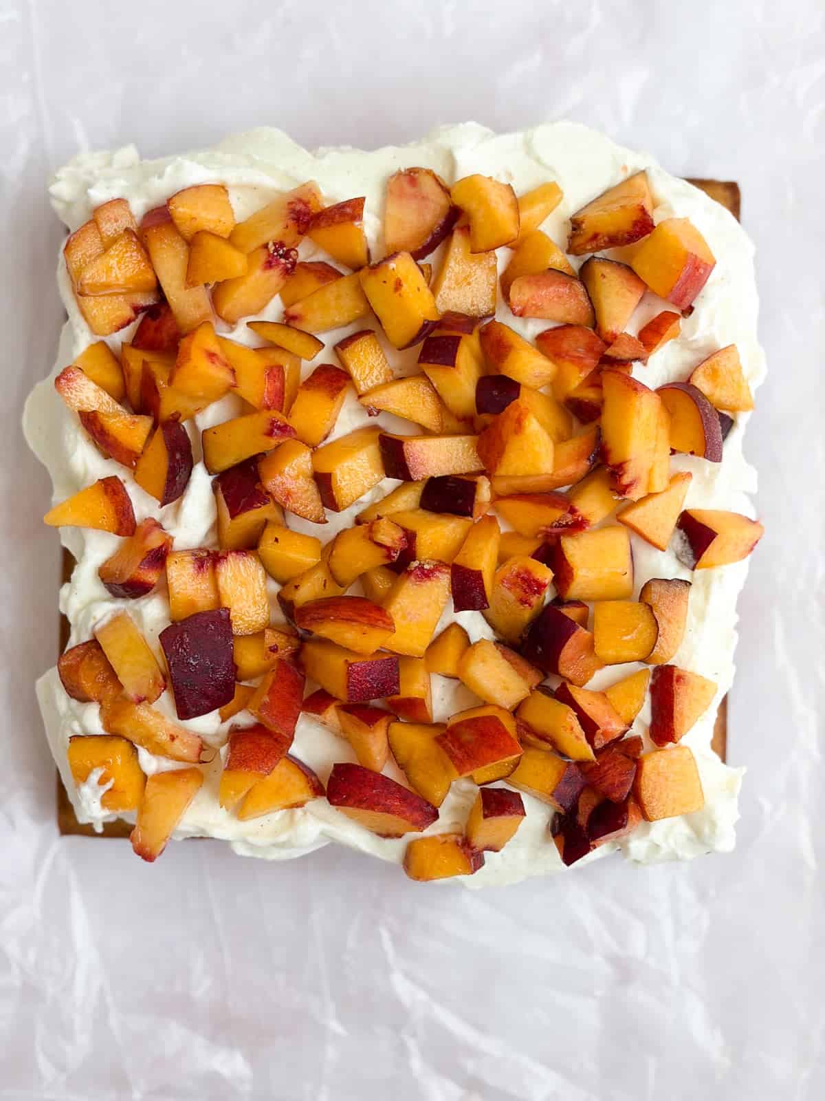 the full peaches and cream cake.