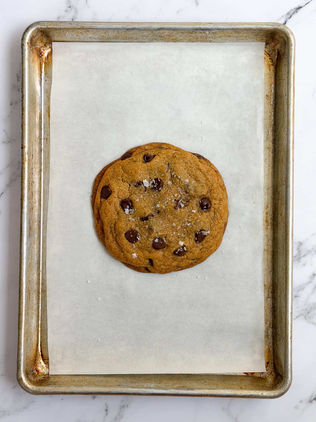 one single serve pumpkin cookie after baking.