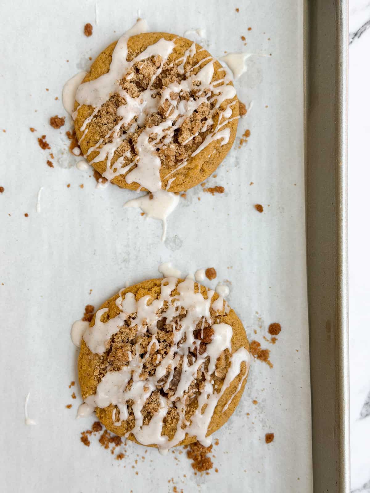 cookies drizzled with the glaze.